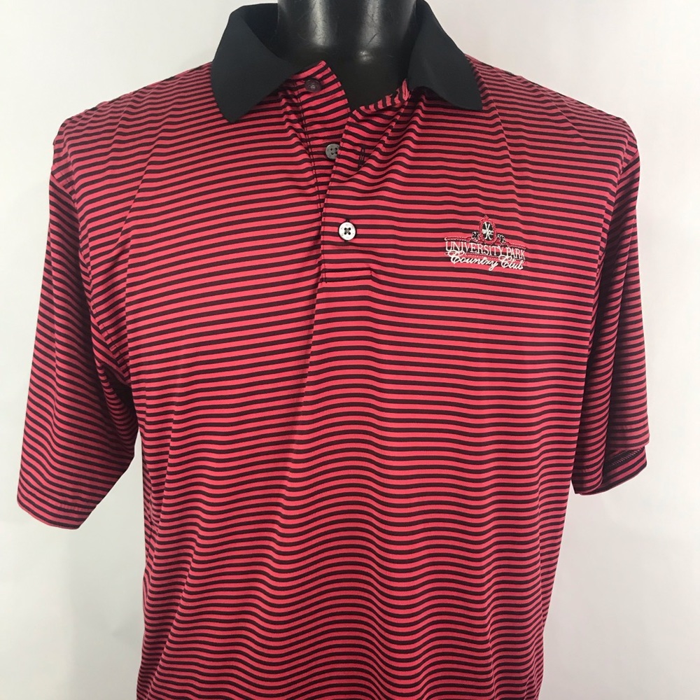 Men’s FootJoy Black and Red Golf Polo Shirt